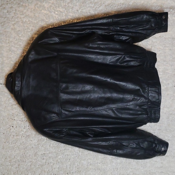 Vintage wilson's 90s bomber leather jacket with zipin vest small pristine condit - Picture 8 of 17